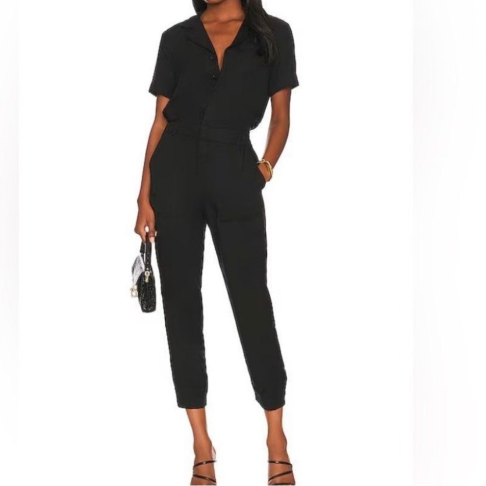REVOLVE SHORT SLEEVE JOGGER JUMPSUIT-LBLC THE LABEL